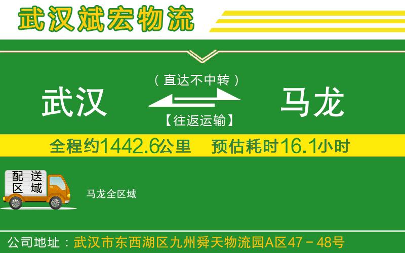 武漢到馬龍物流公司