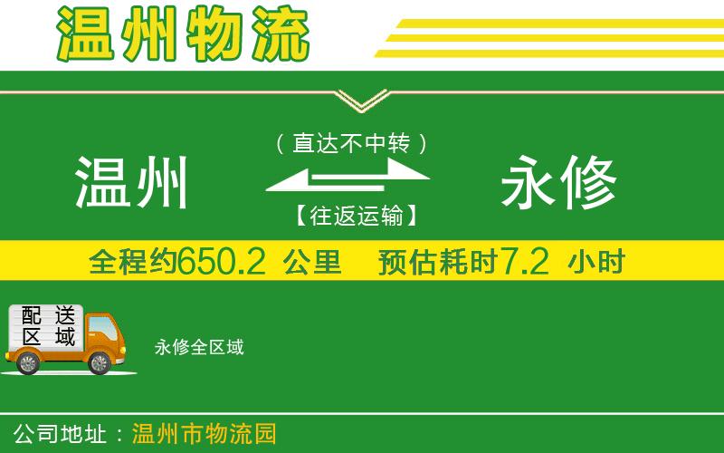 溫州到永修物流專(zhuān)線(xiàn)